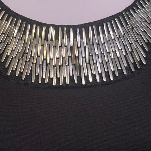 Alfani black embellished sheath dress size 8 cocktail formal evening classic - Picture 5 of 12